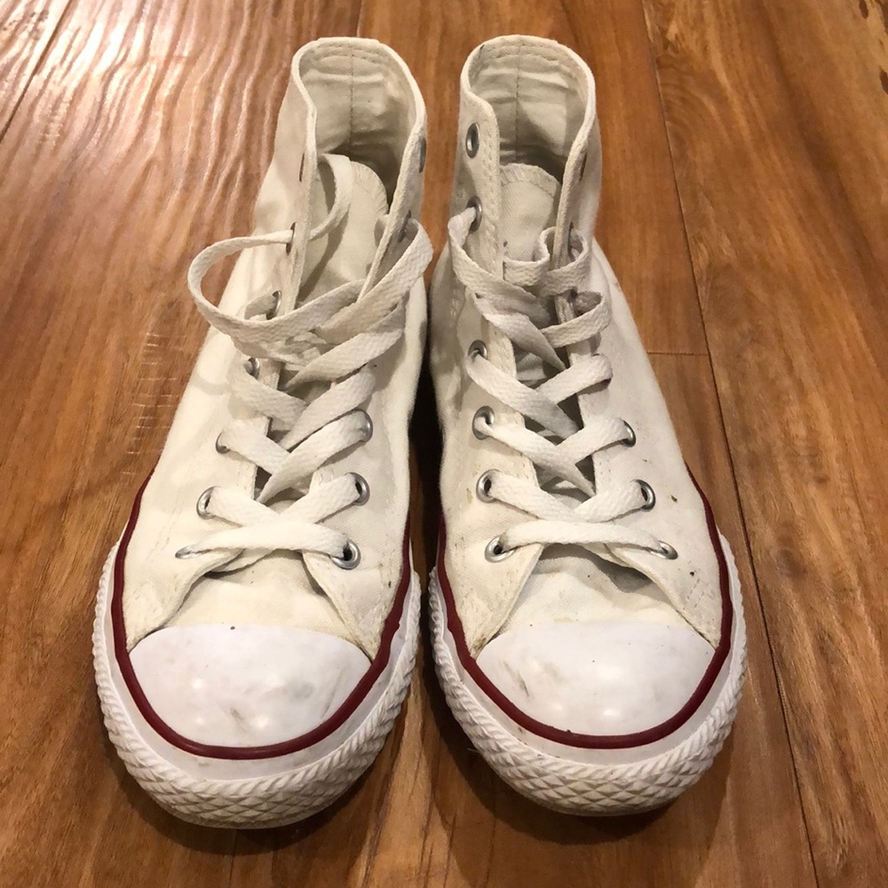 White Converse High Top Sneakers